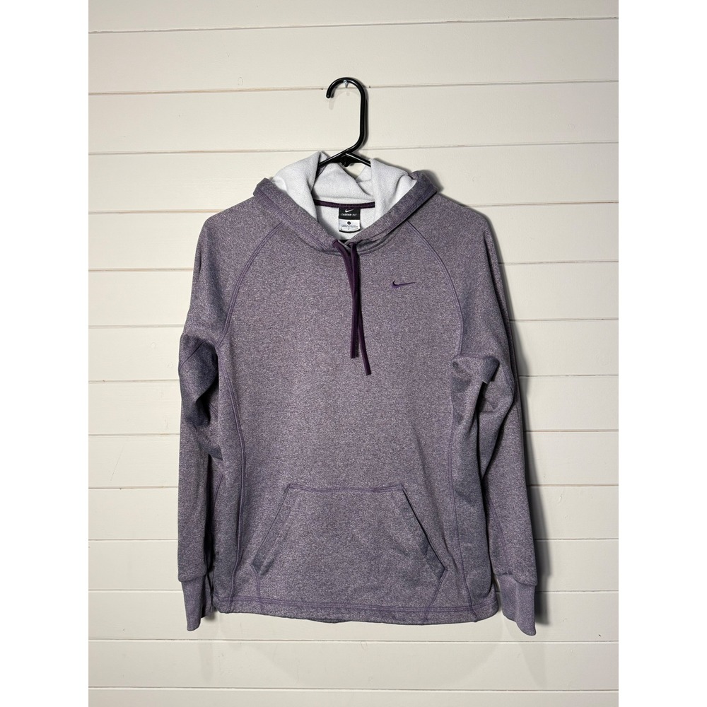 Nike Therma-Fit Womens Purple Heathered Pullover Hoodie Small 424162-540